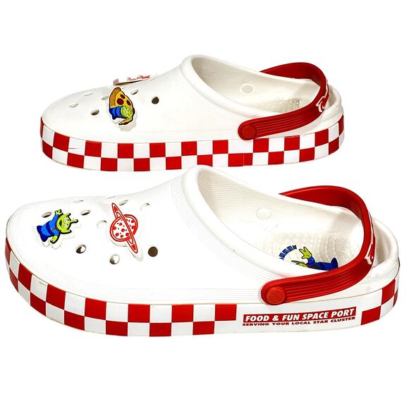 Crocs Off Court Clog Toy Story Pizza Planet Mens 12 White Red 2024 main image 7